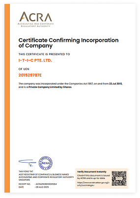 Certificate - Proof of our reliability